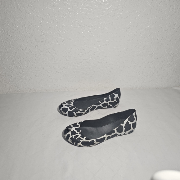 Melissa white and black animal print flats - Picture 2 of 7